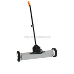 24''  Magnetic Road Sweeper hand push type with wheels Magnetic Cleaning Floor Sweeper pick up tools