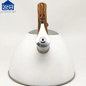2.6L Stainless Steel Whistling White Painting Kettle Tea Kettle Water Kettle