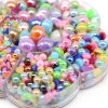 3-12mm Assorted Colors Size Half Round Flatback ABS Pearls Garment Scrapbook Beads 1box/lot(1800pcs) F1106