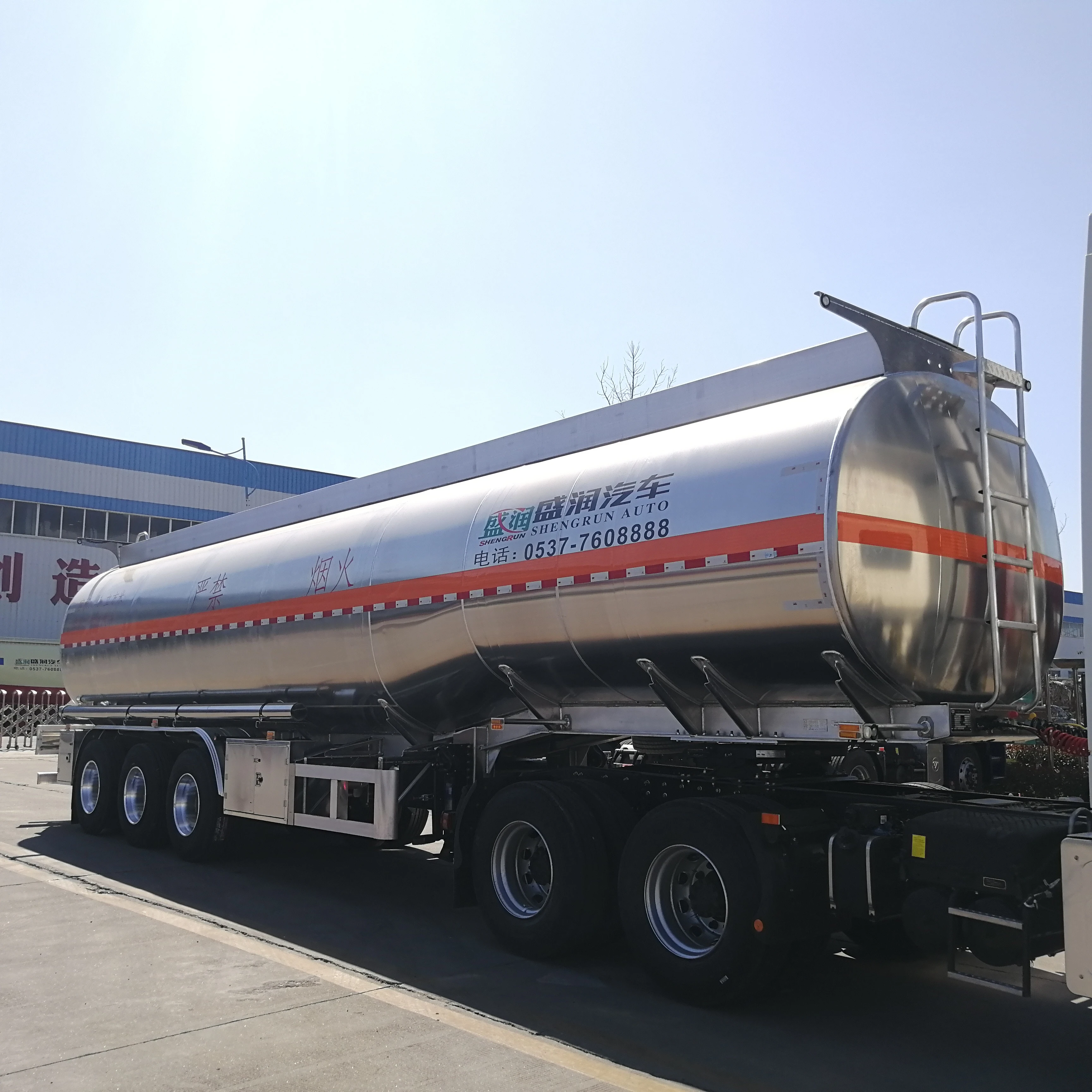 3 Axle 40000 Liters Liquid Transport Storage Aluminum Fuel Tank Semitrailer Tanker Trailer