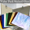 300x300mm 12&quot;x12&quot;  small size value pack tiffany glass for craft hobby art studio club