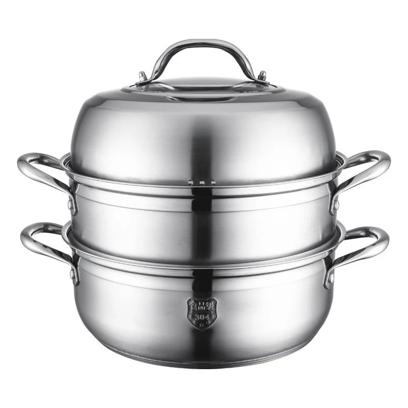 304 multifunctional thickened stainless steel compound bottom steamer
