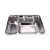 Import 304 Stainless Steel Divided Dinner Tray Food Container 5 Sections School Canteen Plate Serving Tray New from China