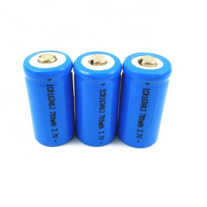 3.7v 700mah lithium rechargeable battery CR123A for flashlight