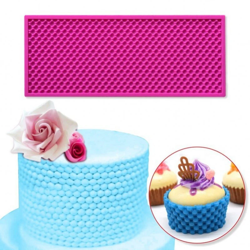 3D Flower Bead Chain Silicone Fondant Molds Cake Decoration Stencil Confectionery Sugar Paste Cake Mold  Baking Tools