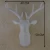 Import 3d small size white deer head wall hanging decoration plastic animal art sculpture craft hunt sculpture-faux taxidermy modern from China