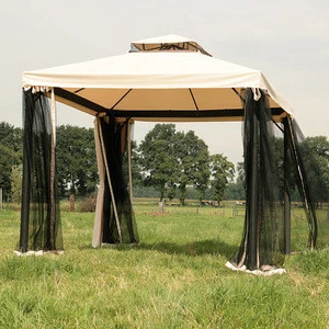 3x3M outdoor aluminum gazebo with mosquito netting