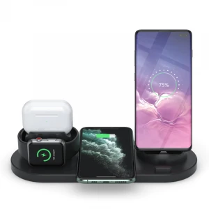 4 In 1 Wireless Charger Station 10W Fast Wireless Charging Station Wireless Multi Charger