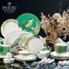 48 Pieces Luxury Style Fine Bone China Dinner set Porcelain Dinnerware