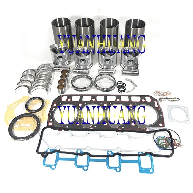 4D106 engine rebuild kit wtih full gasket kit FOR yanmar 4D106 diesel engine cylinder liners piston&rings  bearings washer