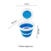 5-Liter Lid Collapsible Water Container round Plastic Fishing Portable  Folding  bucket Bucket