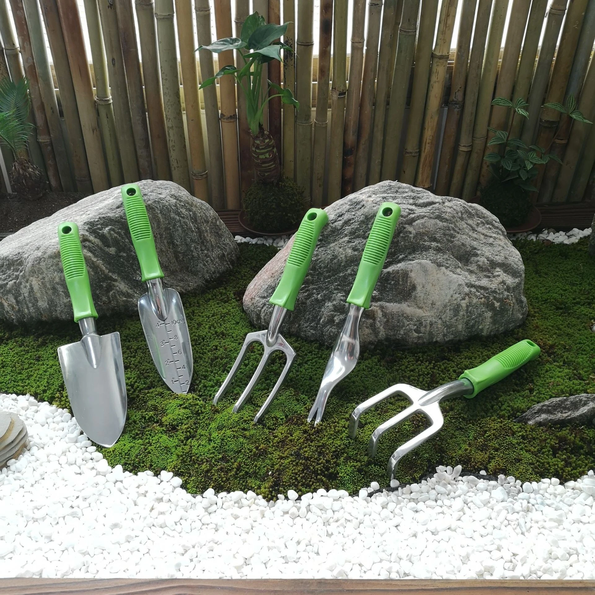 5 PC aluminum alloy garden tools set, w/PP handle