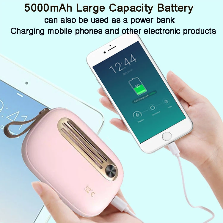 5000mah Power Bank Hand Warmers  Rechargeable Gifts Portable Pocket Hand Warmer