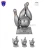 Import 5.5inch #122SB-A Antique silver shoe shaped football soccer trophy with custom logo from China