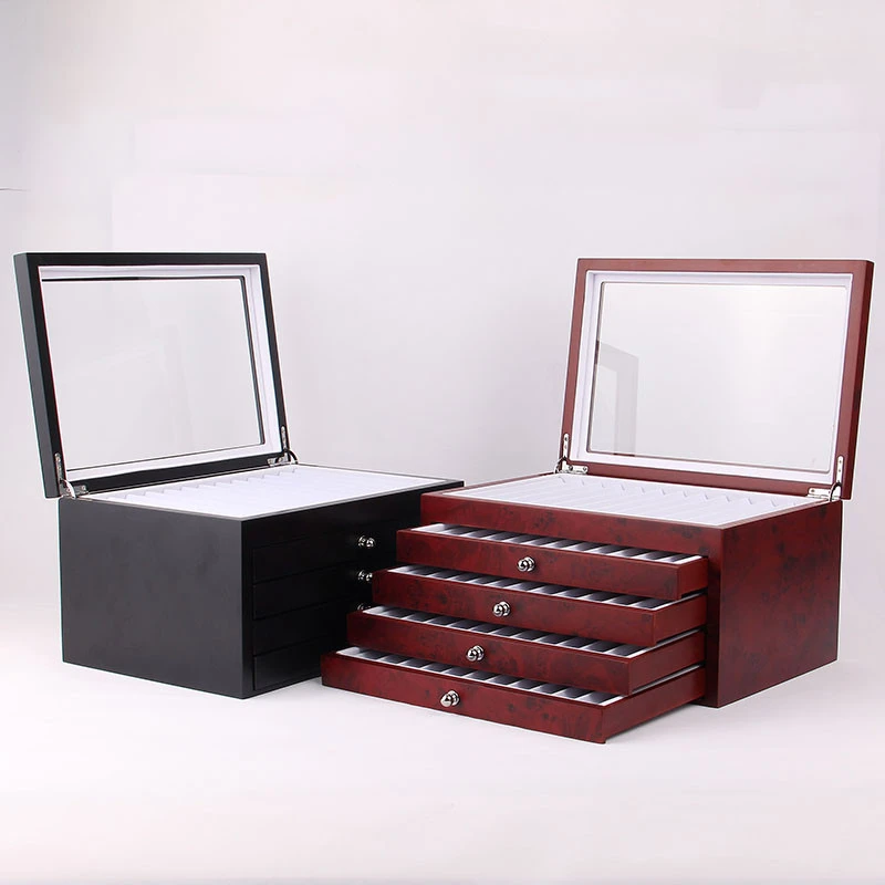 56Slots High-end wooden pen organizer box wholesale Fountain Pen Storage Box