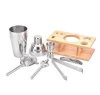 5pcs luxury /cheap stainless steel bar tool sets/cocktail shaker gift sets with ice bucket