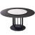 Import 6 Person Modern Black Round Dining Table from China