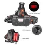 6000lm LED T6+2R2 Headlamp Headlight Head Lamp lighting Light Flashlight Torch Lantern Fishing +18650 battery+USB Charger