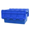 600*400*360mm logistic storage turnover plastic moving crate with lid sale