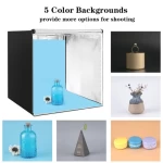 60cm Photo Box Product Photography Shooting Box Foldable Portable Lightbox Photography Tent Led Light Softbox