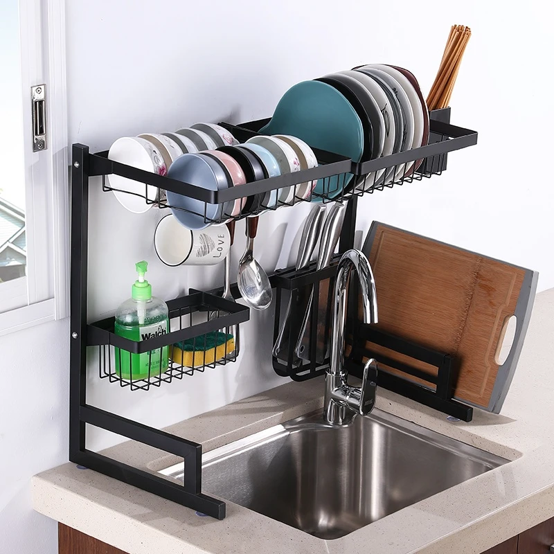 65 cm stainless steel over the sink dish drainer rack roll up dish drying rack dish drainer rack