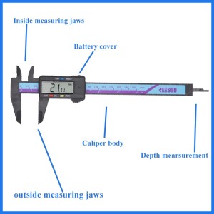 6inch 150mm Carbon Fiber Caliper Vernier Calipers for Measuring Tools