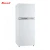Import 7.4cu.ft white glass shelves double door top freezer refrigerator for home from China