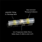 75Pcs Waterproof Solder Seal Heat Shrink Butt Terminals 0.5-4.0mm2 Set Soldering Sleeve Electrical Wire Cable Connectors Kit