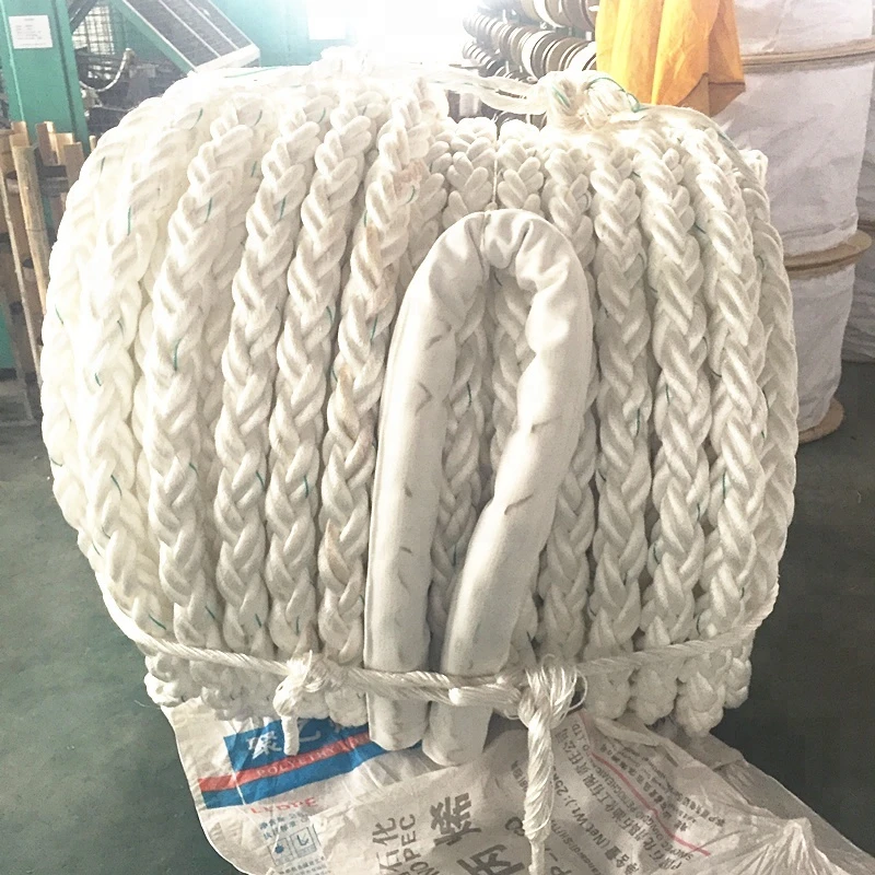 8-strand 100% dacron polyester marine rope tow rope mooring rope