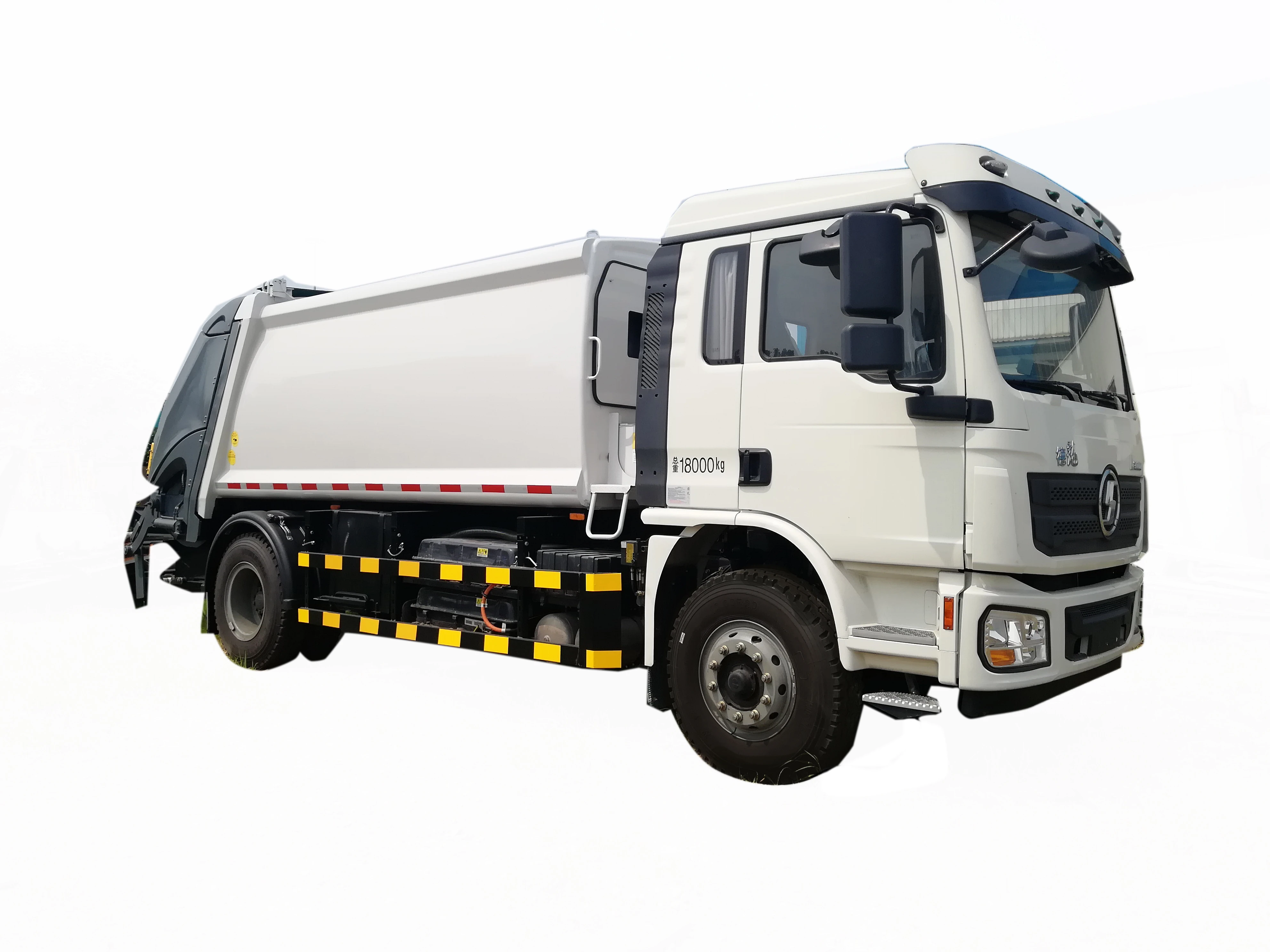 8 tons pure electrical garbage truck compactor, waste collector with Shanman chassis