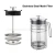 Import 800ml Chrome Clear High Borosilicate Glass Stainless Steel Tea Coffee Maker from China