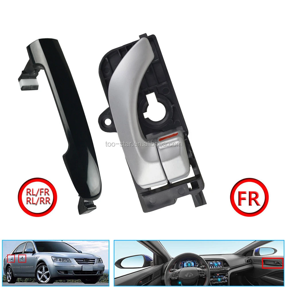 82651-3K000 + 83620-3K020 New Inside Car Door Handle Front Right and Outside door handle For Hyundai Sonata 2005-2008