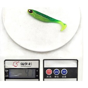 8cm  5g Handmade Soft Fish Lure Shad Manual Silicone Bass  Cheap T-Tail Swim bait Paddle Artificial  Fishing Tackle Lure