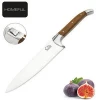 8inch laguiole stainless steel kitchen chef knife with olive wood handle