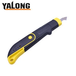 ABS+TPR handle Utility knife high quality fixed blade hook knives