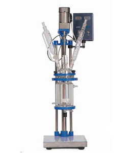 Adjustable LCD Display Jacketed Glass Reactor