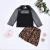 Import AGRADECIDO Toddler Girls Long Sleeve Tops Black Blouse Baby T shirts+Leopard Print Dress Mini Skirts Outfits from China