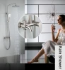 ainfall wall mounted top shower and hand shower set 304 Stainless Steel Wall-mount Bath Tub Rain-style Shower Faucet