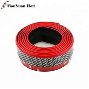  Best Sale Black with Red Edge Color Car Lip Bumpers Decorate Front Chin Spoiler