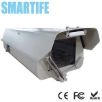 Aluminium IP66 Outdoor Waterproof Monitor Security CCTV Camera Housing Heater Forced-air cooling Sun shield Wiper