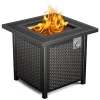 Aluminum Gas Propane Outdoor Patio Heater Fire Pit W/Cover Metal Barbecue Table Set
