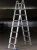 Import Aluminum telescopic multipurpose ladder with EN131 two side folding ladder A type from China