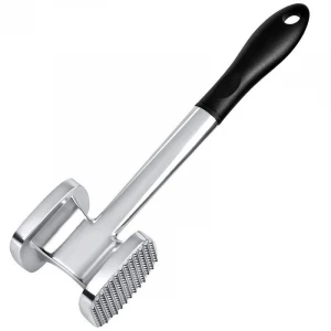 Amazon Best Seller Stainless Steel Kitchen Mallet Hammer Tools Heavy Duty Double Sided Commercial Meat Tenderizer