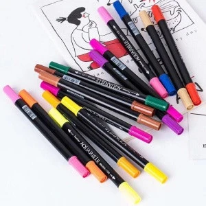 Amazon Hot Art Grade Dual Tip WATER COLOR Brush Pens Art Markers for art school student or artist