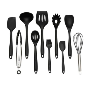 Amazon Hot Sale Heat-Resistant Non-Stick Silicone Kitchenware Cooking Tools ,10 Piece Cooking Utensils Set Kitchen Tool