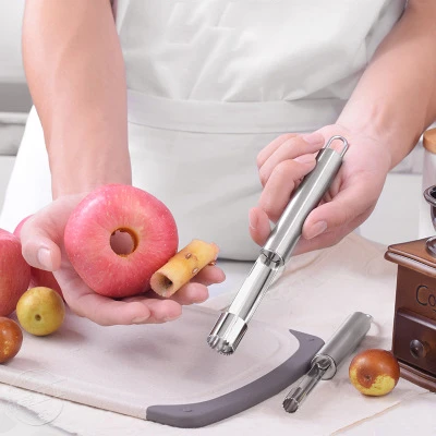 Amazon hot sale Kitchen Stainless steel fruit core remover apple corer peeler