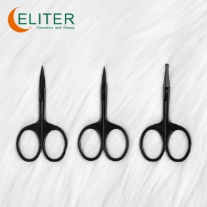 Amazon Hot Sell Wholesale Professional Black Stainless Steel Cuticle  Scissors Cosmetic Scissors Manicure Scissors
