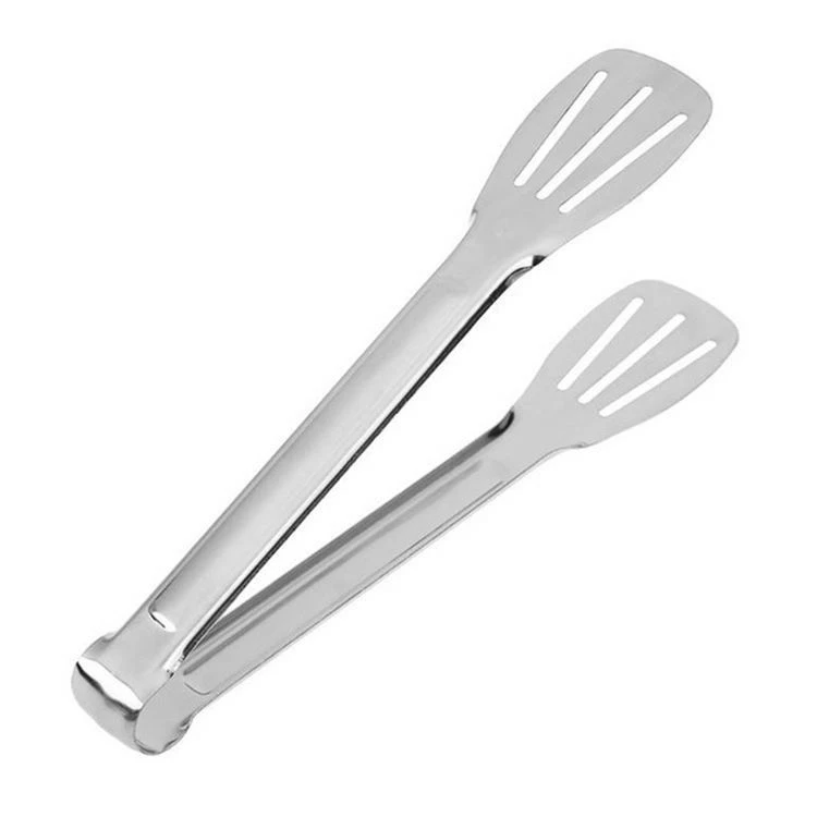 Amazon Stainless Steel Food Plier Barbecue Bread Accessories Clip Kitchen Cooking Tools Bread Food Tongs Non-Stick BBQ Tools