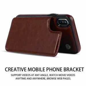 amazon top seller Cell phone accessories card slots wallet leather back cover mobile case for iphone X XS MAX 11 wholesale