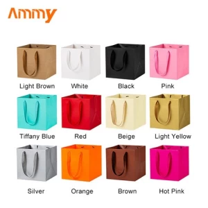 Ammy  creative holiday gift box square wedding hand box flower packaging material Transparent window flower Bag